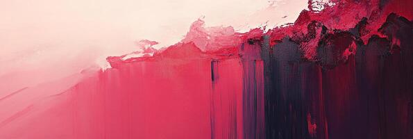 Abstract painting in shades of red and dark purple. Vertical lines create a sense of depth and movement within the composition. photo
