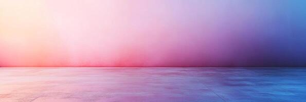 A visually stunning gradient of colors from soft yellow and pink to vibrant purple and blue, creating a dreamy, abstract background. photo