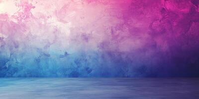Vibrant gradient background of pink, purple, and blue. The backdrop adds an artistic flair and depth to the scene. Great for design projects. photo