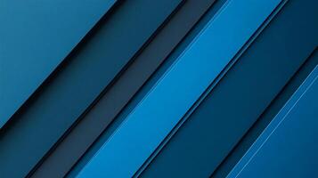 Abstract angled blue layers provide depth and a sleek, contemporary feel. The shadows create striking diagonal lines, adding visual interest. photo