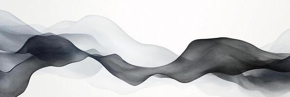 Abstract waves cascade across the canvas in monochromatic harmony, where delicate lines create a mesmerizing and fluid visual experience. photo