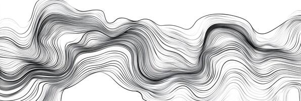 Abstract flowing lines create a dynamic and graceful movement, suggesting fluid and energetic forms in monochrome design. photo