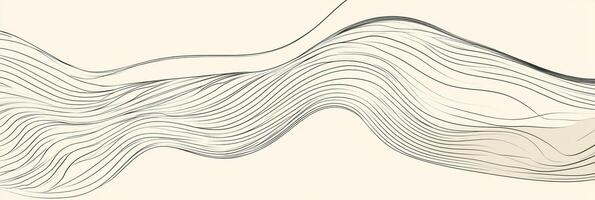 A stylized abstract illustration featuring flowing lines, creating a sense of movement and fluidity on a neutral background, minimalist design. photo