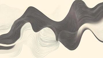 Abstract flowing lines in shades of gray and white create a dynamic, minimalist composition. The subtle gradient adds depth. photo