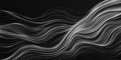 Abstract flowing lines against a dark background, creating a sense of motion and elegance through smooth curves and high contrast design. photo