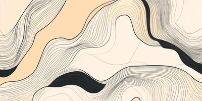 Abstract flowing lines create a serene and modern background, perfect for adding a touch of calm sophistication to any project. photo