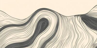 Abstract flowing line art rendering of topography. Wavy, organic, graphic design for backgrounds and decorative design applications. photo