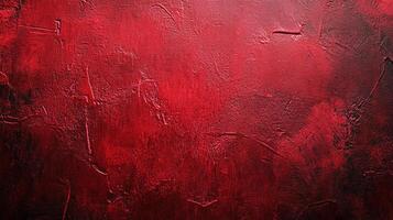 Intense crimson abstract art with textured surface, evoking deep emotion through contrasting dark shades and artistic expression. photo