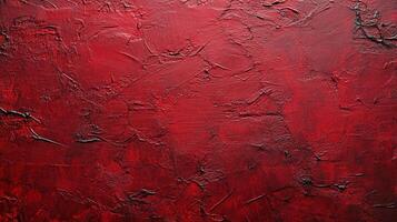 Textured crimson art with visible brushstrokes creates depth and intensity, ideal for adding a passionate touch to any space. photo
