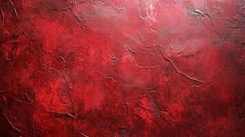 Abstract artistic background in shades of deep red, resembling textured stone or aged plaster, evocative and visually striking. photo