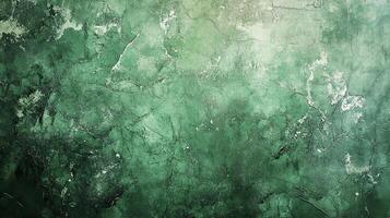 Abstract green textured background with a vintage, artistic, weathered aesthetic. A unique and eye-catching visual. Subtle gradient. photo