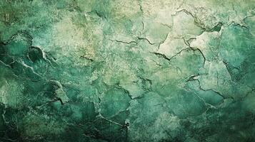 Green-toned stone with textures, cracks, and color variations. A natural, earthy surface with interesting patterns and subtle gradations. photo