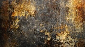 Abstract rust-like background featuring a gradient of black to orange textures, creating an industrial-chic appearance suitable for designs. photo