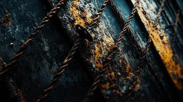 Rustic weathered metal and corroded iron create an aged textured pattern and a vintage background perfect for artistic expression. photo