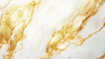 Elegant white background with golden veins creates a luxurious and sophisticated design. Perfect for adding a touch of glamour. photo