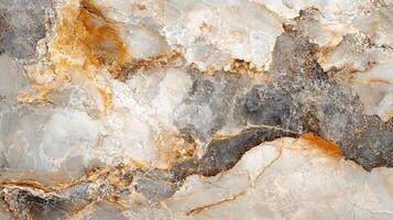 Detailed view of marble surface with grey, white and brown tones creating a swirling pattern. Perfect for background textures. photo