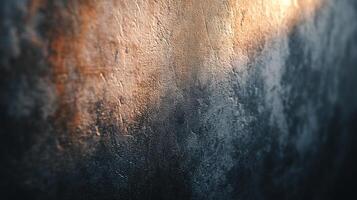 Textured surface with a gradient of light to dark tones creating depth and visual interest. photo