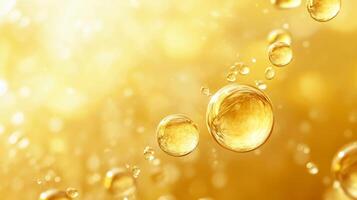 Yellow background with a series of small yellow bubbles. The bubbles are scattered throughout the image, with some closer to the foreground and others further back. Scene is playful and lighthearted photo