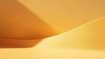 Golden abstract landscape. Sinuous, soft, and sun-drenched form. A study of light and shadow in a warm, minimalist composition. photo