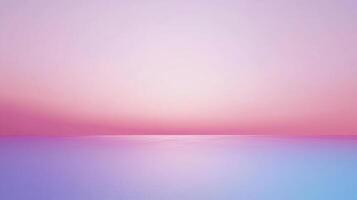 Serene gradient of pink and purple, a tranquil horizon where sky meets ground in a seamless blend of soft colors and calming aesthetics. photo