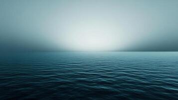 Calm ocean scene with a gradient sky, the water ripples gently under the soft light for a peaceful and minimalist nature view. photo