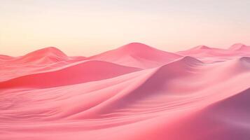 Pink dunes under a soft sky, an abstract desert landscape where delicate hues blend in a serene and calming natural setting, no people insight photo