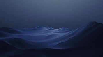 Abstract rendering of dark ocean waves. A peaceful, calming, and serene image with a cool color palette and a minimalist approach. photo