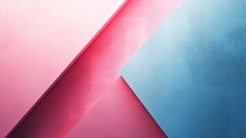 Colorful layers of pink and blue create a modern and abstract geometric design, perfect for backgrounds or creative projects. photo