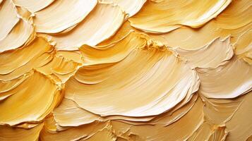 Textured gold abstract with layered brush strokes creates a warm, inviting canvas. Rich color and depth provide a visual experience. photo