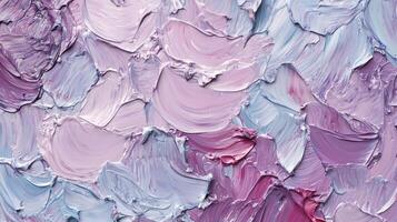 Textured brushstrokes of pastel hues create an abstract, dreamlike surface with dynamic and layered patterns. photo
