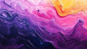 Colorful flowing paint creates a visually stunning abstract art piece that is full of texture and vibrancy, with a mesmerizing gradient. photo