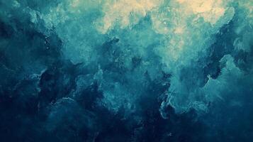 Abstract swirling patterns of blues, teals and whites evoke a sense of depth, movement, and the interplay of light and shadow. photo