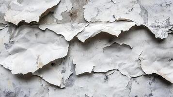 Weathered wall with peeling paint revealing layers of age, texture, and history. A canvas of decay creates a unique abstract pattern. photo