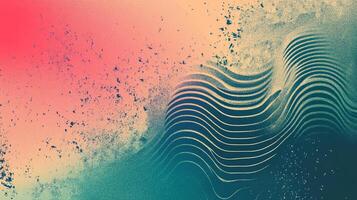 Abstract flowing waves and diffused color gradients create a modern and dynamic visual texture, perfect for backgrounds and designs. photo