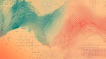 Abstract flowing lines with a gradient color scheme create a calming and visually interesting texture. Artistic and expressive design. photo