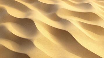Sand dunes create an undulating landscape, with light and shadows enhancing their texture and form. Peaceful desert environment. photo
