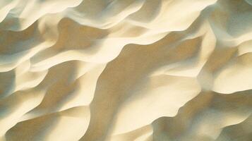 Abstract aerial view of the desert sand dunes with shifting shadows, creating a mesmerizing and artistic composition. photo