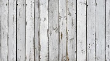 Weathered white painted wood planks with chipped paint, creating a textured surface, perfect for rustic backdrops or textured overlays. photo