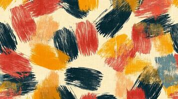 Abstract brushstrokes pattern featuring a warm palette, perfect for a bold artistic statement. Canvas texture adds a tactile dimension. photo
