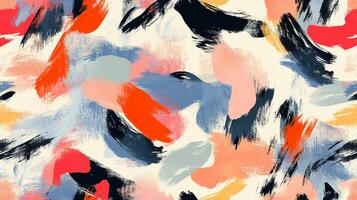 Colorful abstract brushstrokes create a vibrant and dynamic visual texture, perfect for adding a lively artistic touch. photo