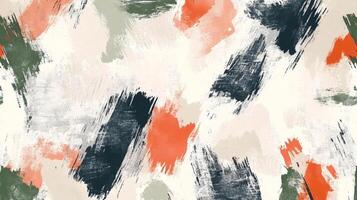 Abstract brush strokes art with vibrant colors and textured patterns creates a bold and eye-catching design on canvas. photo