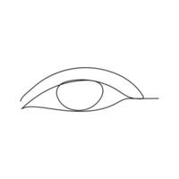 eye continuous one line drawing art vector