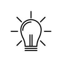 Lightbulb icon. business idea icon line vector
