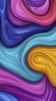 Abstract Swirling Colorful Pattern with Organic Shapes photo