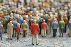 A captivating image showcasing a diverse crowd of people, highlighting the concept of individuality and belonging in a bustling environment This photograph explores themes of unity, diversity, and photo