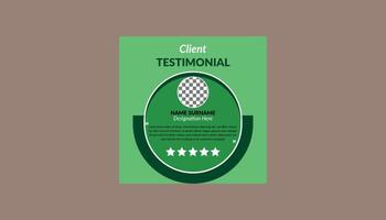 Modern Client Testimonial Design. Artistic Template Display for Promotional Campaign. vector