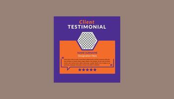 Modern Client Testimonial Design. Elegant Layout Display for Promotional Campaign. vector
