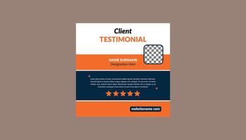 Modern Client Testimonial Design. Artistic Layout Display for Promotional Campaign. vector