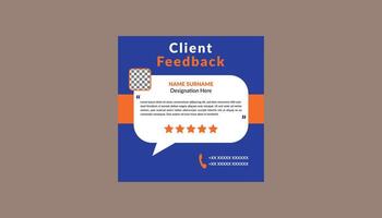 Modern Client Testimonial Design. Abstract Layout Display for Promotional Campaign. vector
