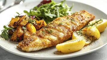 Delicious Grilled Salmon Recipe with Roasted Vegetables and Fresh Salad, A Perfect Healthy Meal for Dinner, Enjoy This Quick and Easy Recipe with Family or Friends, Featuring a Succulent Salmon photo